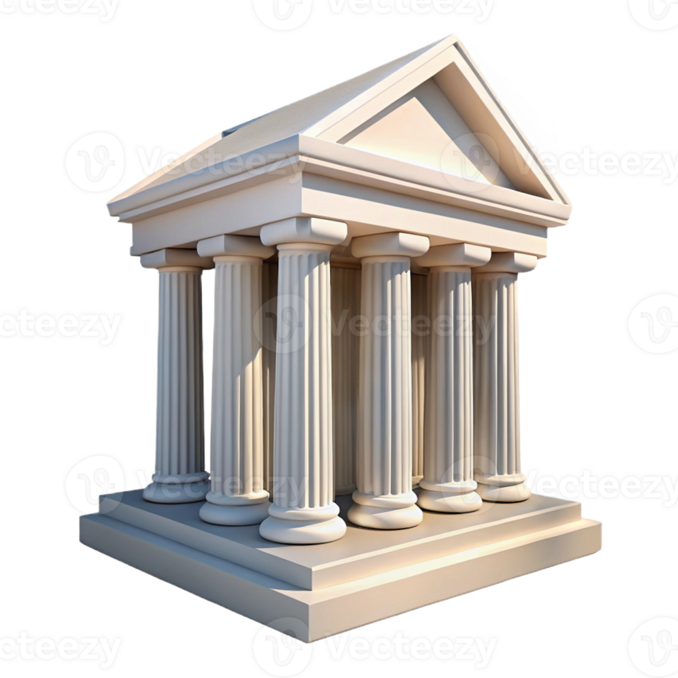 impressive rustic An ancient Greek temple, white marble columns, bright sunlight, classical style exclusive png