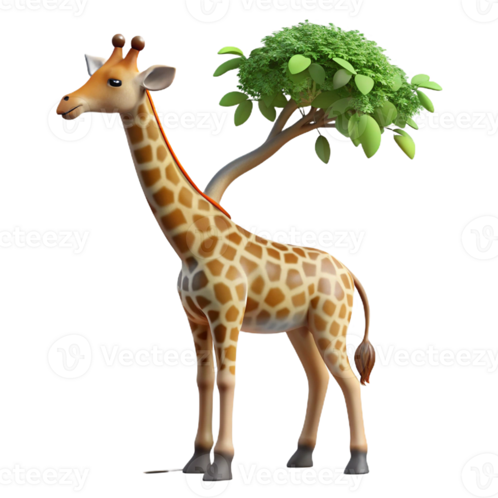 extraordinary rustic A giraffe gracefully reaching for leaves on a tall tree, upward angle, soft lighting, elegant pose professional png