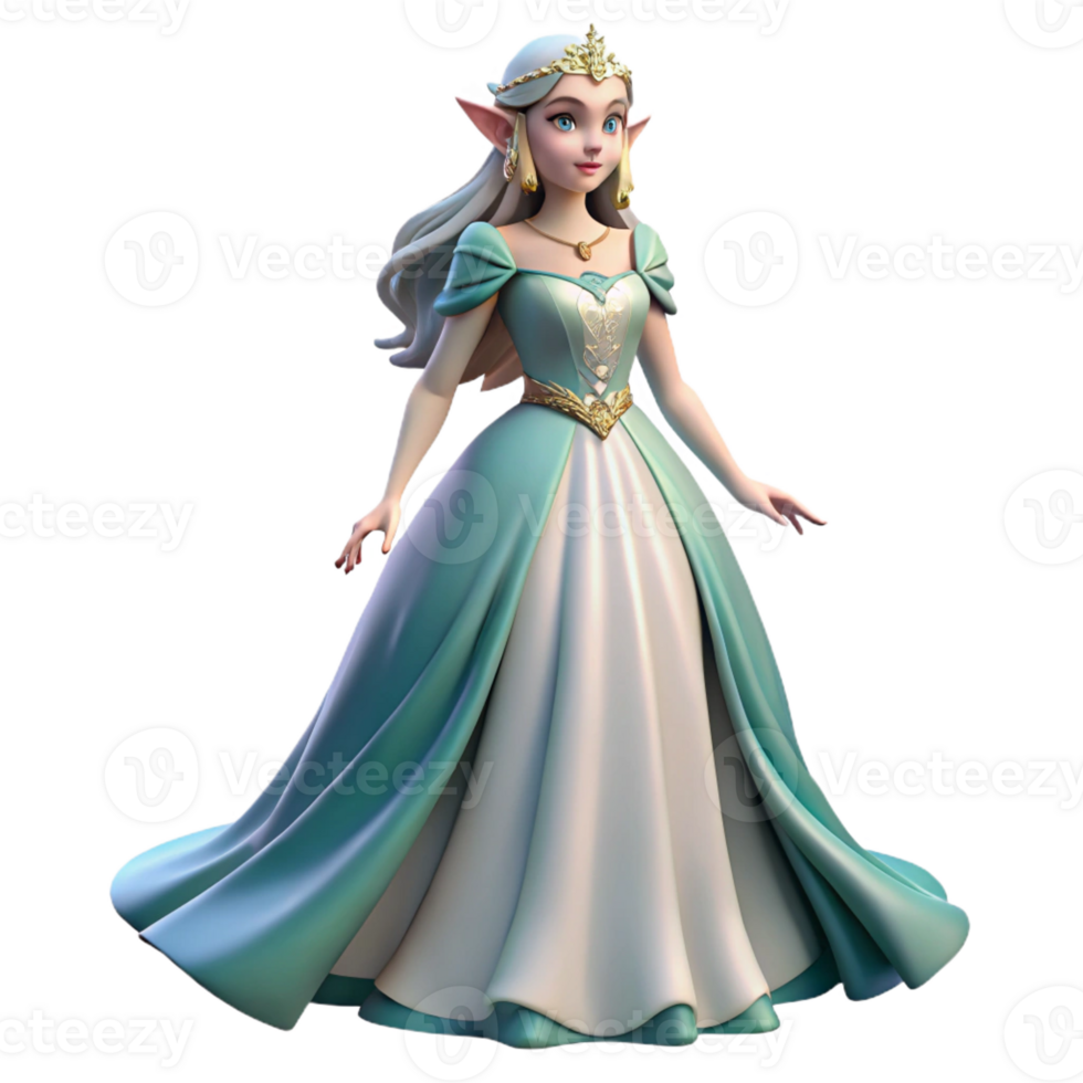 wonderful minimalist A beautiful elf princess wearing a flowing gown, soft, diffused lighting, romanticism style detailed png