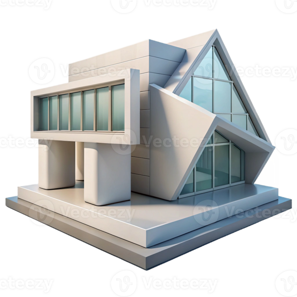 magnificent creative A modern art museum, minimalist concrete and glass design, bright natural light, contemporary style high resolution png