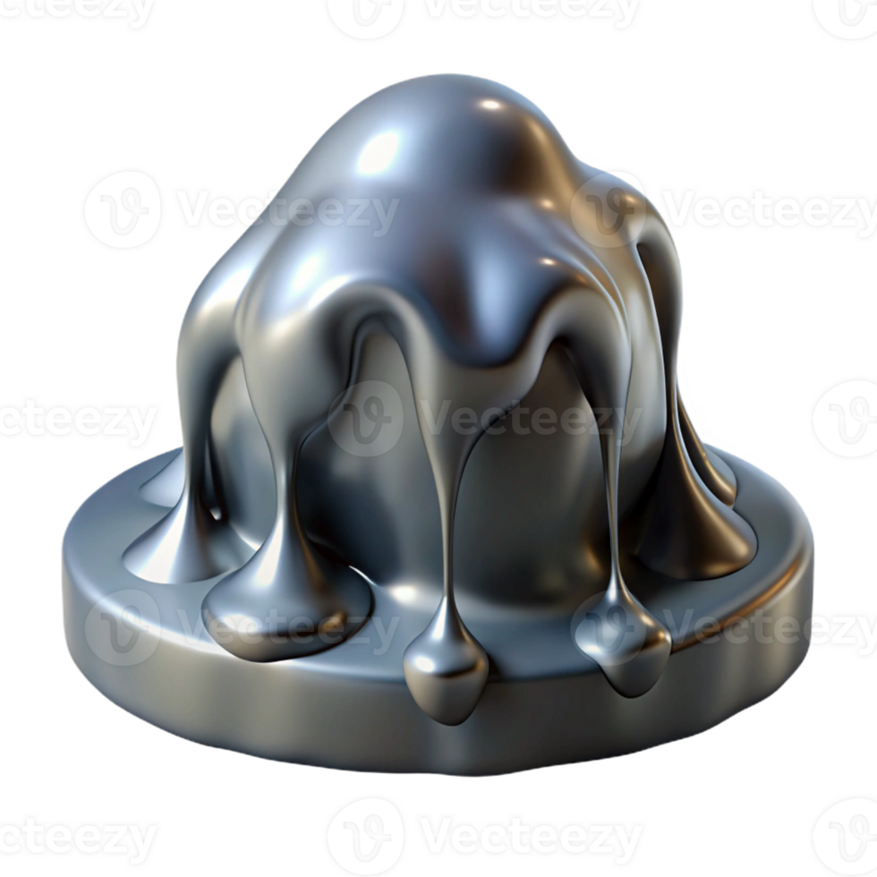 serene modern A cascade of flowing, liquid mercury, reflecting a distorted image of the surrounding environment, surrealist style premium png