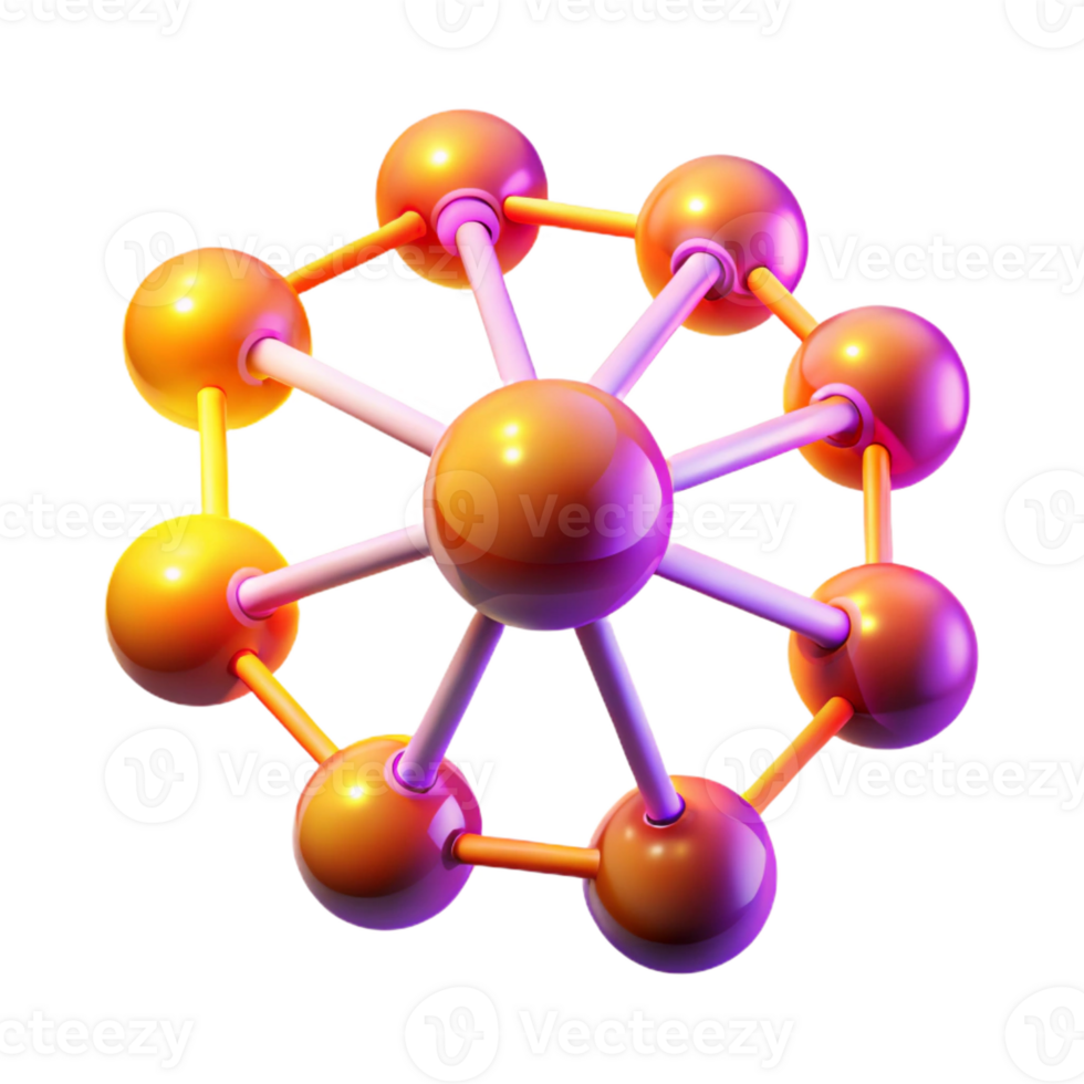 dramatic creative A network of interconnected glowing nodes pulsating with energy, abstract art style, vibrant lighting high quality png