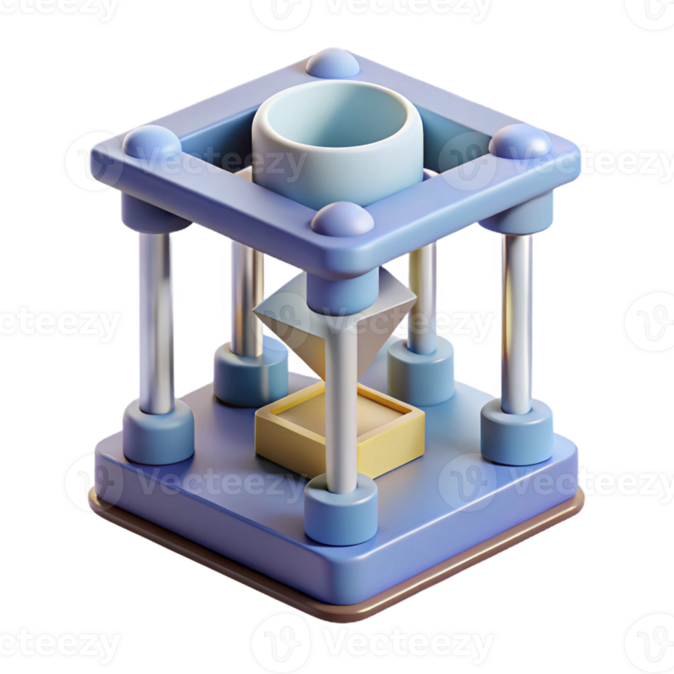 beautiful traditional A 3D printer creating a complex geometric shape, layer by layer, time-lapse photography style professional png