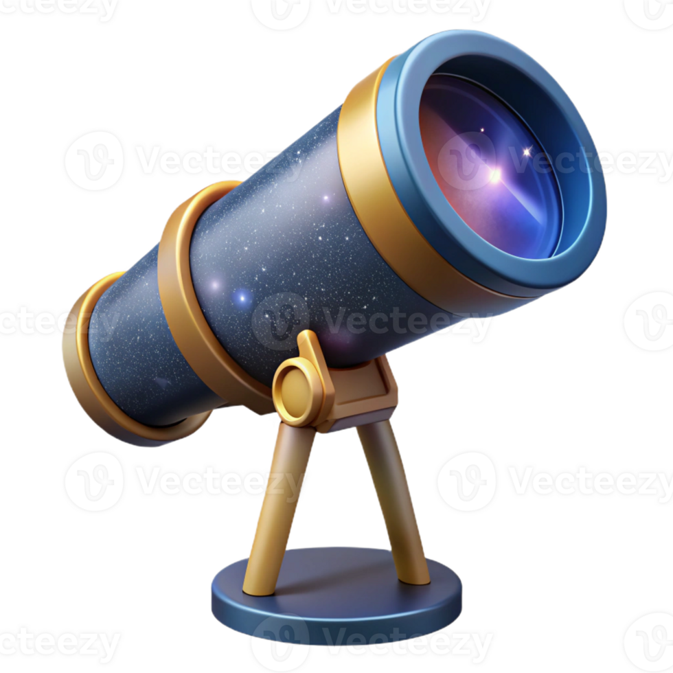 dramatic vintage A giant telescope pointed towards a distant galaxy, starry night sky, astrophotography style high quality png