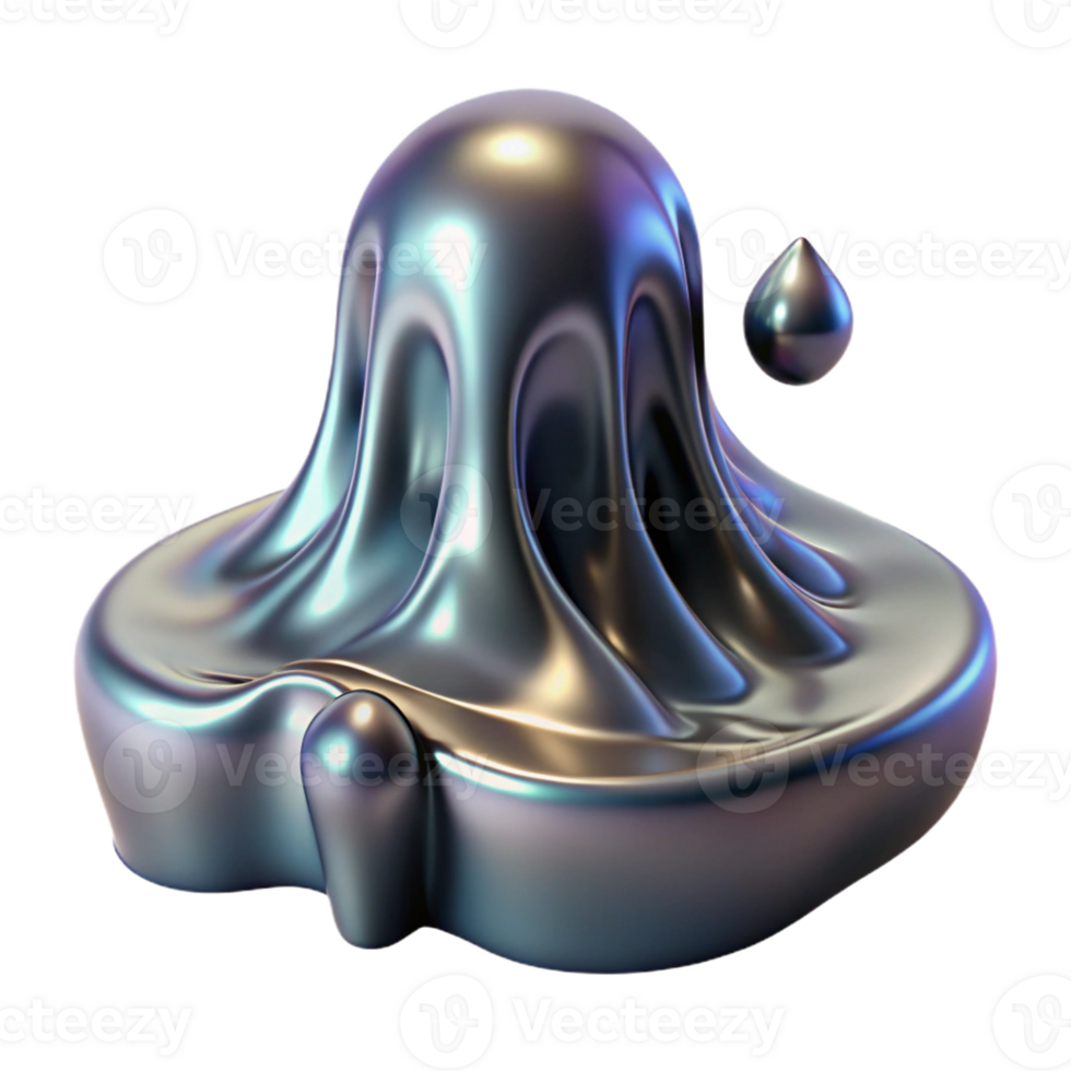 vibrant creative A cascade of flowing, liquid mercury, reflecting a distorted image of the surrounding environment, surrealist style detailed png