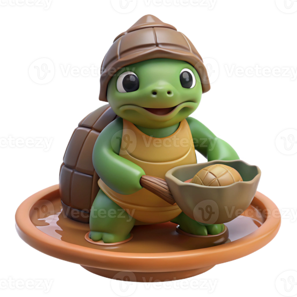 wonderful vintage A kappa lurking in a river, turtle shell and bowl-shaped head, mischievous and dangerous, Japanese folklore style 4K png