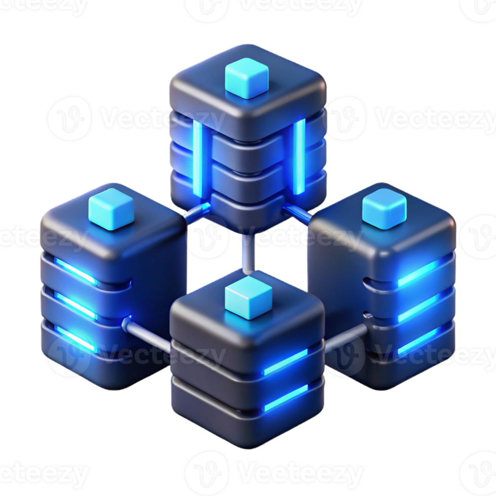 stunning classic A network of interconnected servers, glowing with activity, data streams flowing between them, lit by cool blue server lights authentic png