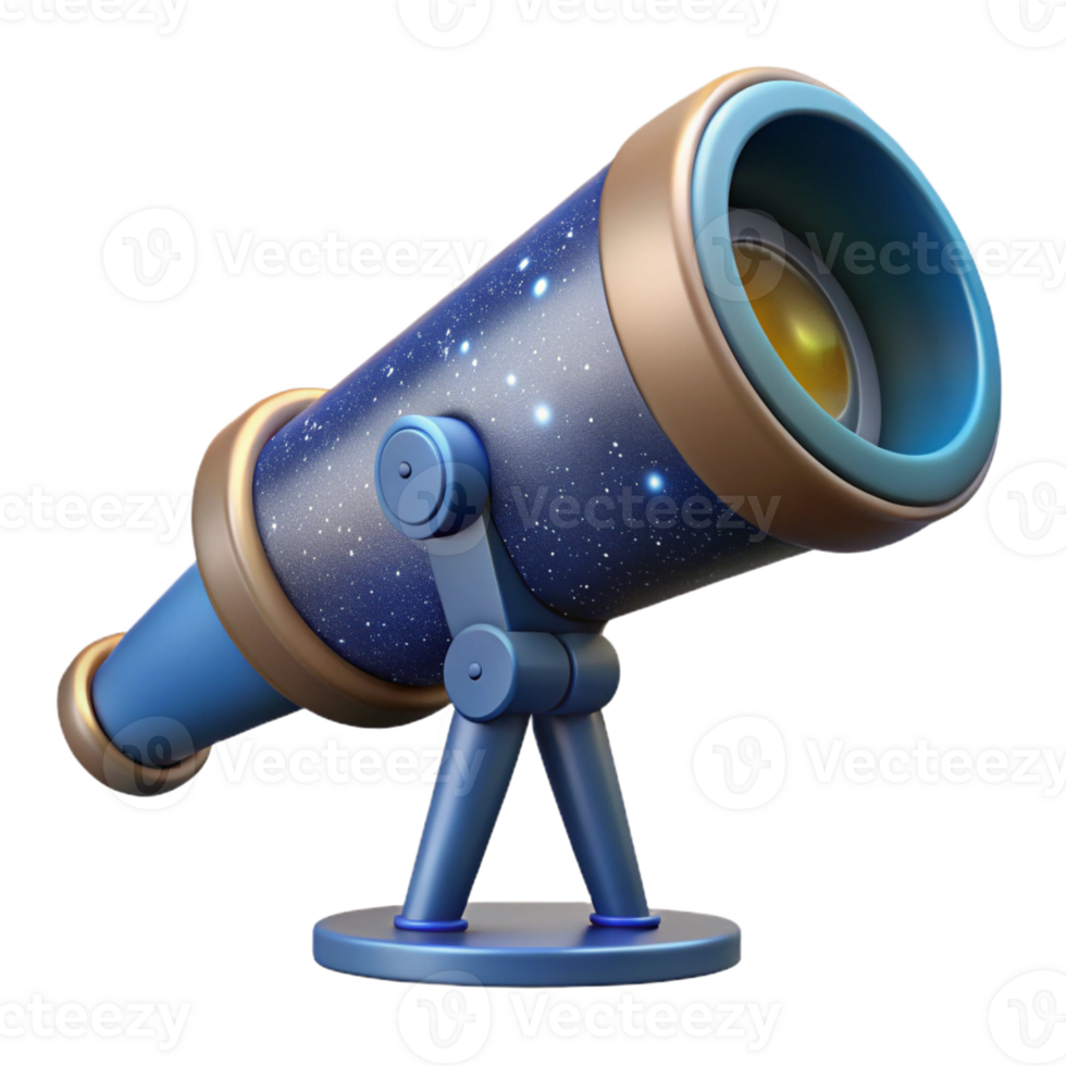 beautiful traditional A giant telescope pointed towards a distant galaxy, starry night sky, astrophotography style 4K png