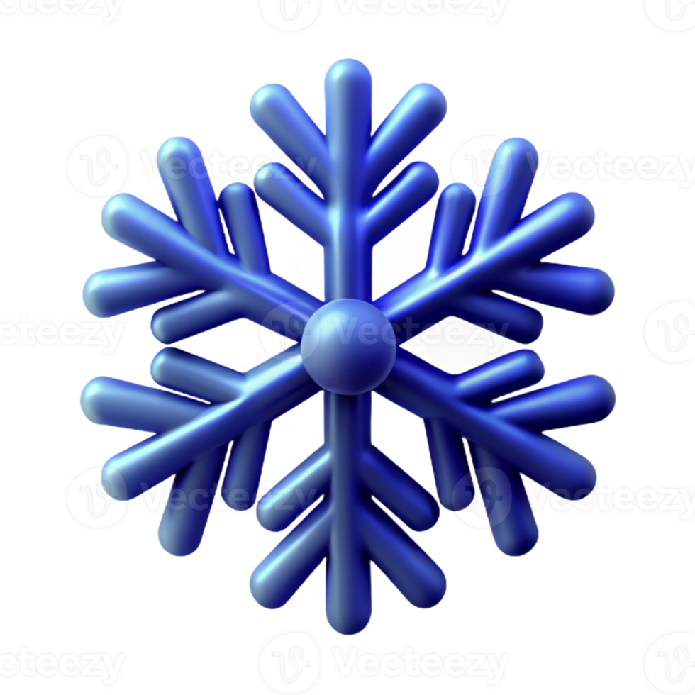 elegant rustic A single, perfect snowflake falling against a dark blue background, illuminated by a soft light, in macro photography style high quality png