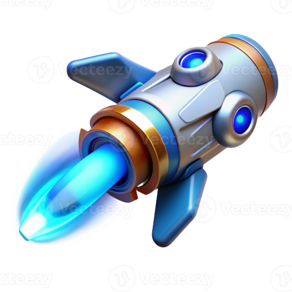 wonderful rustic A futuristic weapon firing a beam of energy, bright blue light, comic book style high quality png