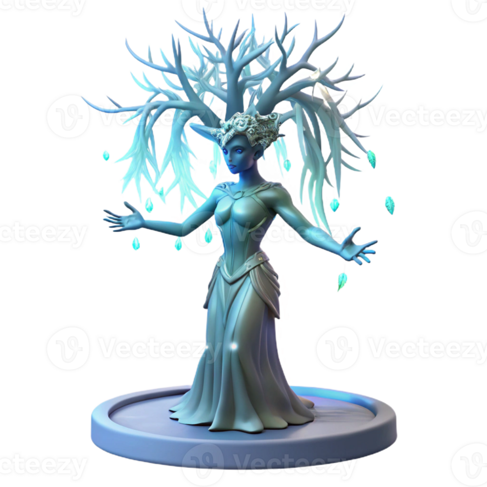 beautiful abstract An ethereal dryad emerging from a willow tree, shimmering with bioluminescent light, Art Deco style authentic png
