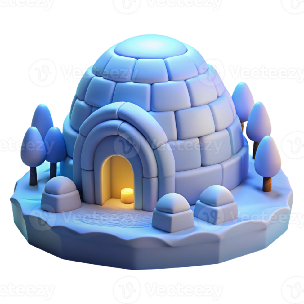 stunning contemporary An igloo village, soft blue light, snow drifts, peaceful, serene style professional png