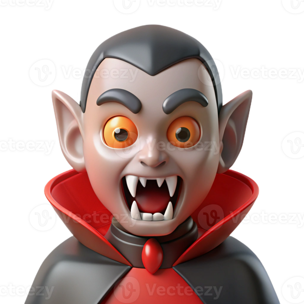 elegant creative A vampire with sharp fangs and piercing red eyes, dimly lit castle, gothic horror style genuine png