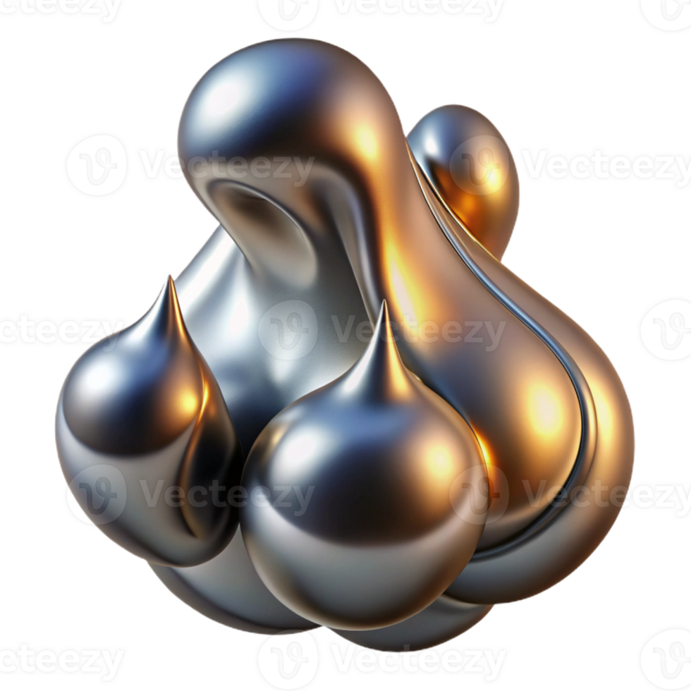 wonderful vintage A cascade of liquid mercury, morphing into abstract shapes, illuminated by a dramatic chiaroscuro lighting 4K png