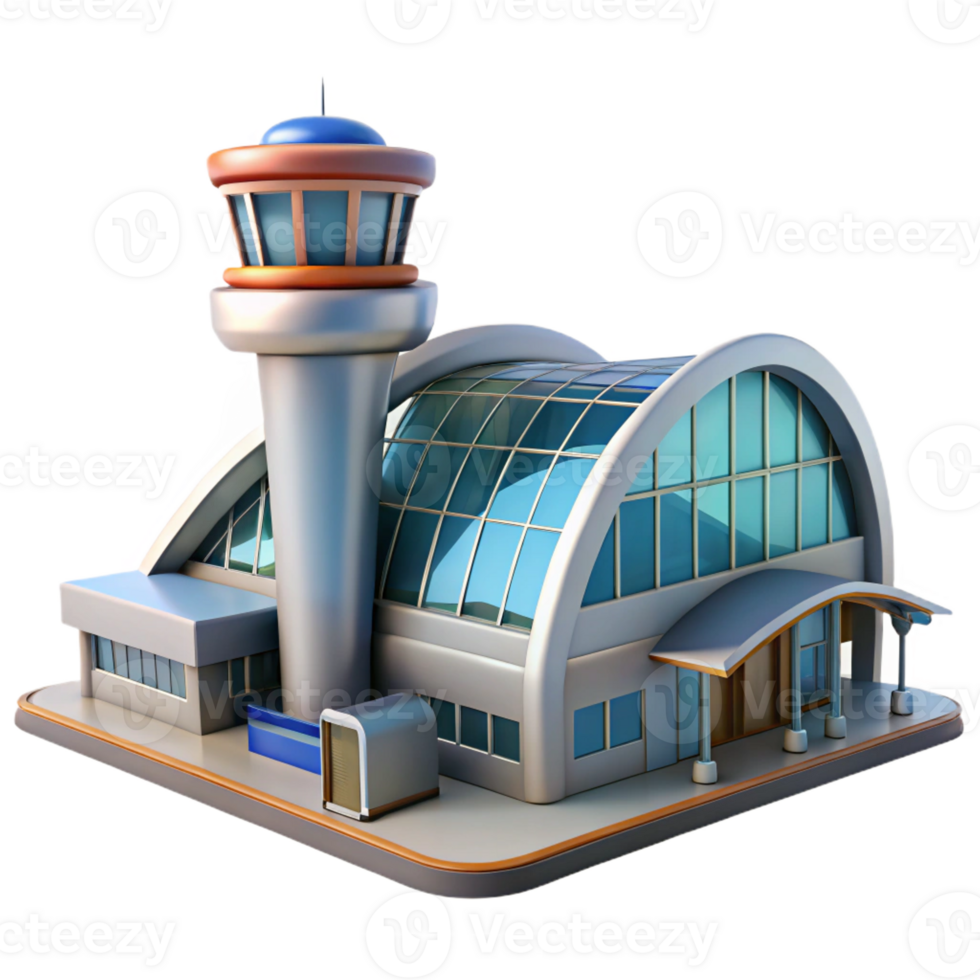 wonderful contemporary An airport terminal, glass and steel structure, bustling crowds, modern, dynamic style premium png