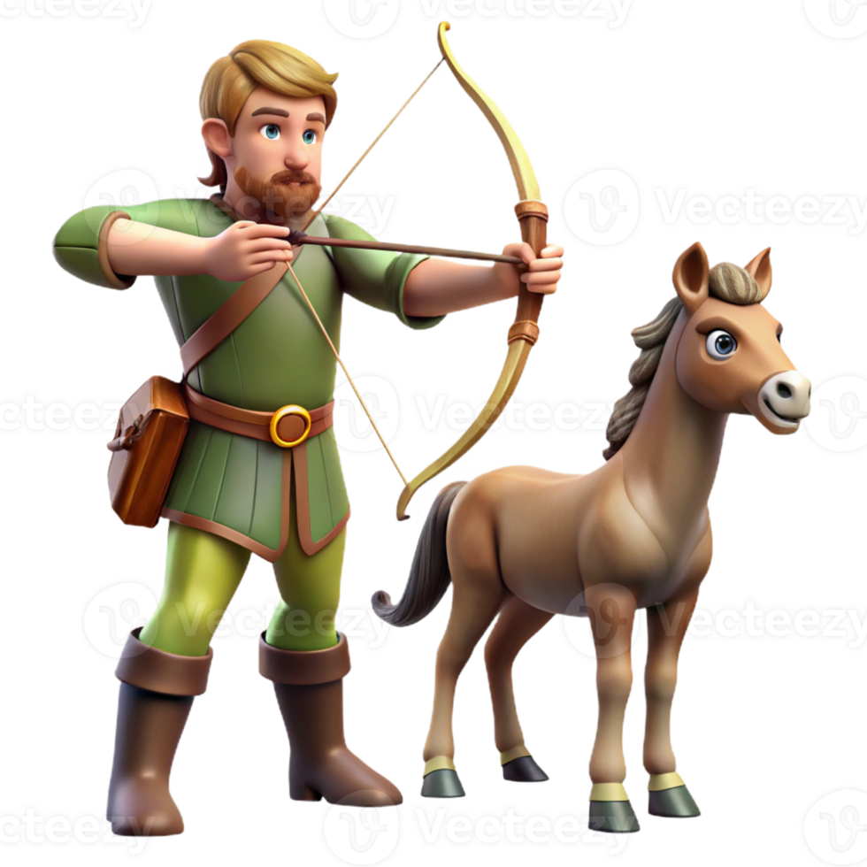 impressive vintage A wise centaur teaching archery to a young hero, warm afternoon light, Renaissance style original png