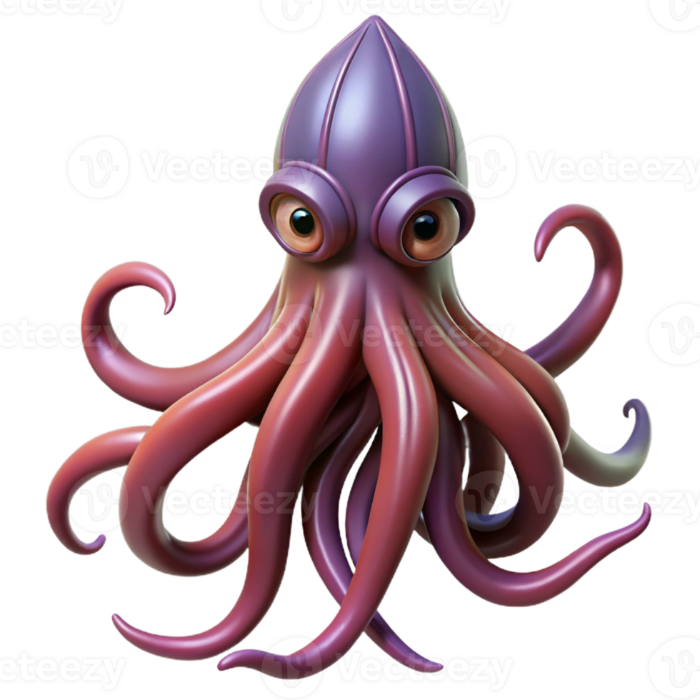 wonderful rustic A giant squid lurking in the inky blackness of the deep ocean, its tentacles reaching out into the unknown, in a terrifying horror style professional png