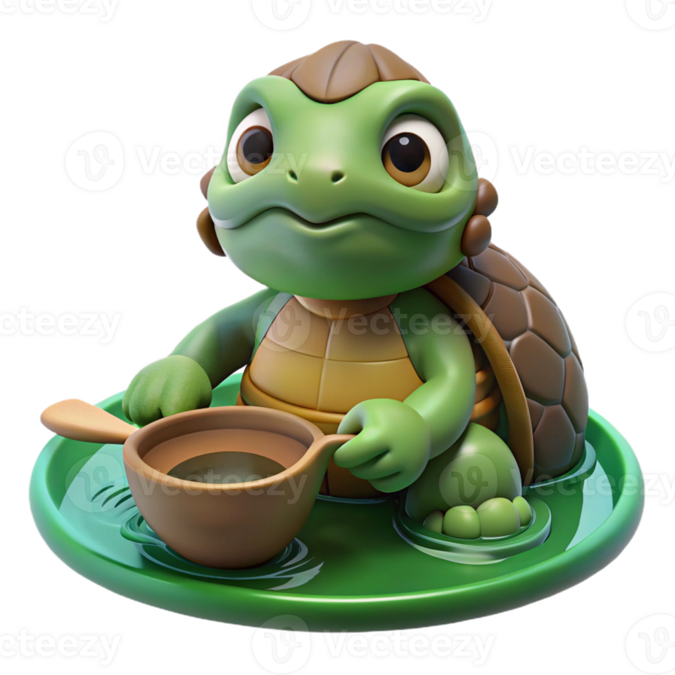 beautiful modern A kappa lurking in a river, turtle shell and bowl-shaped head, mischievous and dangerous, Japanese folklore style premium png