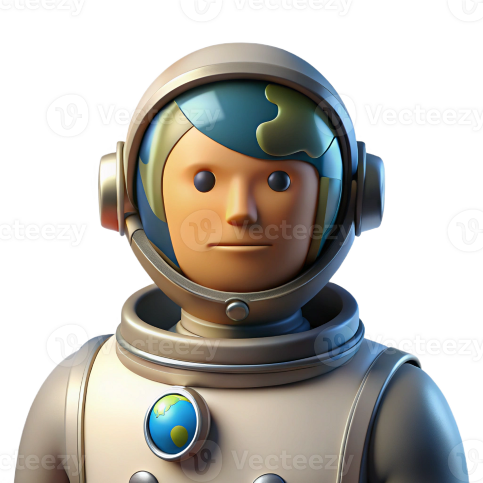 magnificent abstract Portrait of an astronaut in a spacesuit, reflecting the Earth in their visor, lit by the sun, photorealistic style genuine png