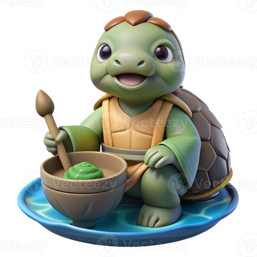 vibrant rustic A kappa lurking in a river, turtle shell and bowl-shaped head, mischievous and dangerous, Japanese folklore style professional png
