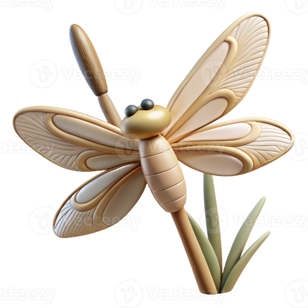 impressive classic A delicate dragonfly perched on a reed, macro photography, intricate details, high resolution png