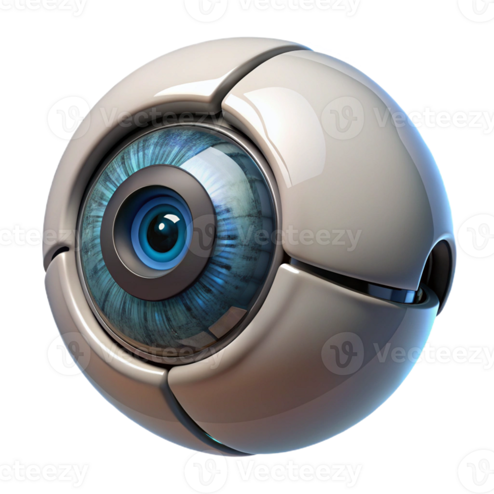 serene artistic A close-up of a robotic eye, intricate details visible, macrophotography style, dramatic lighting genuine png
