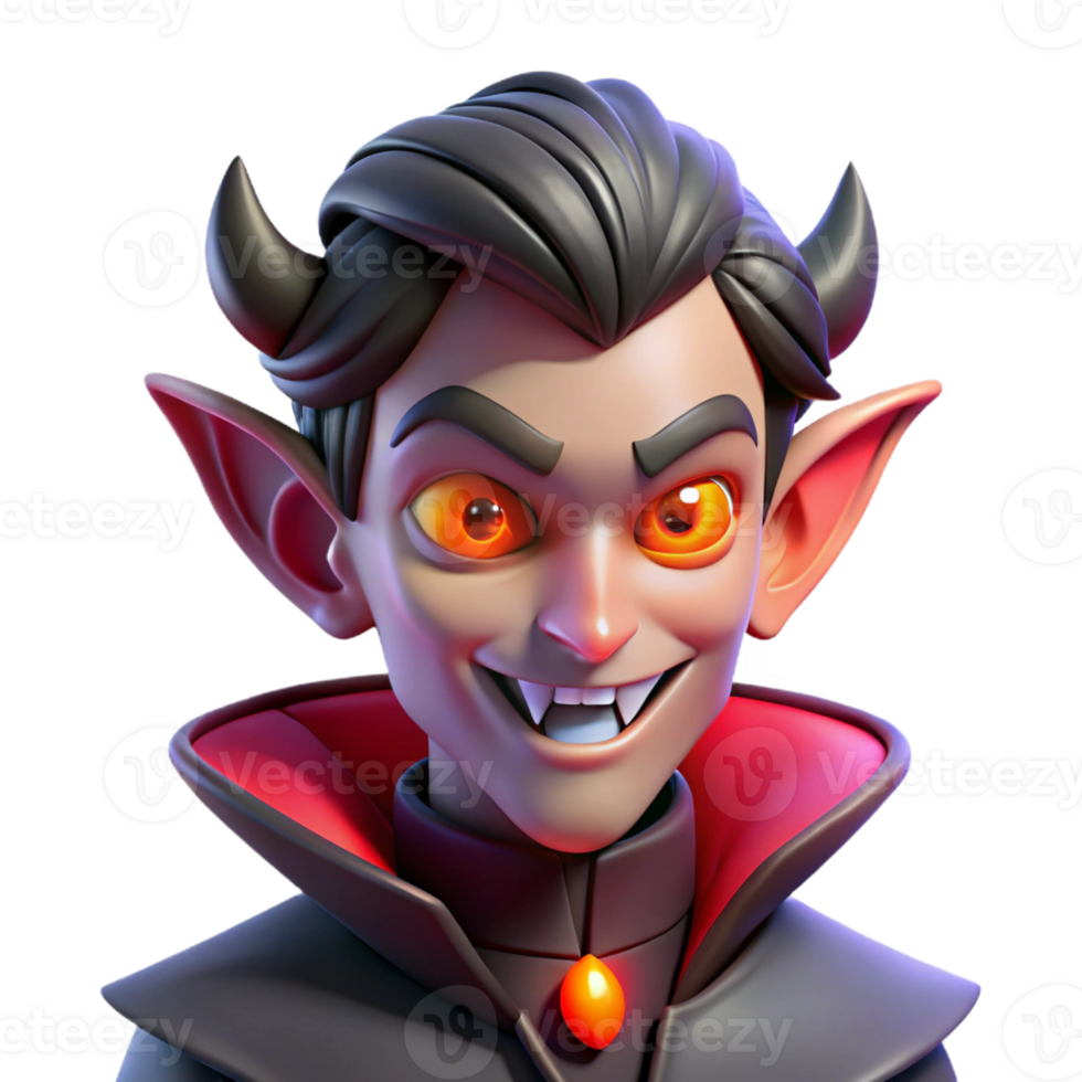 dramatic rustic Portrait of a mischievous imp with glowing red eyes, hellish lighting, dark fantasy style 4K png