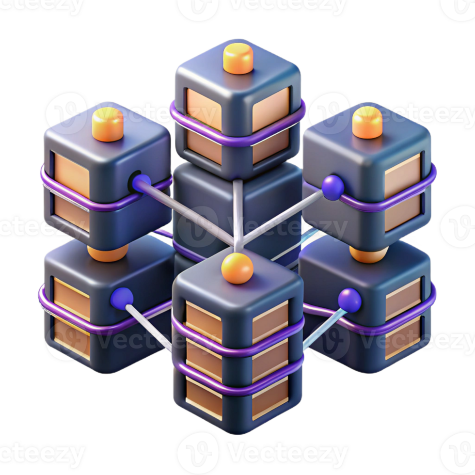 elegant minimalist A network of interconnected servers, glowing lines and nodes, data visualization style exclusive png