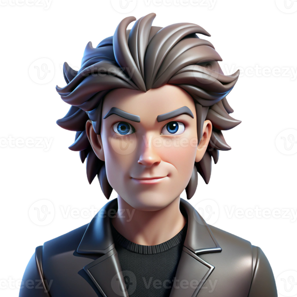 magnificent creative Portrait of a charismatic rockstar with messy hair and eyeliner, stage lighting, pop art style exclusive png