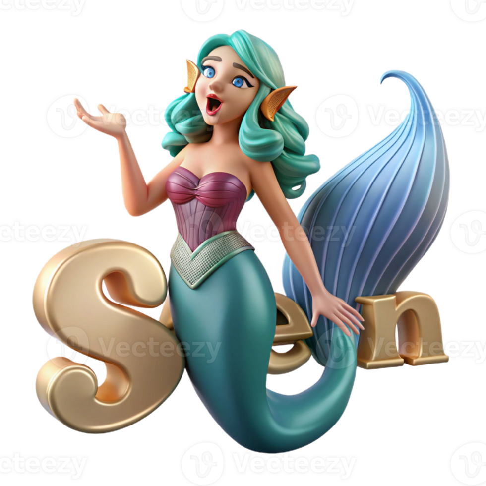 beautiful rustic A siren luring sailors with her enchanting song, misty and ethereal, Art Nouveau style genuine png
