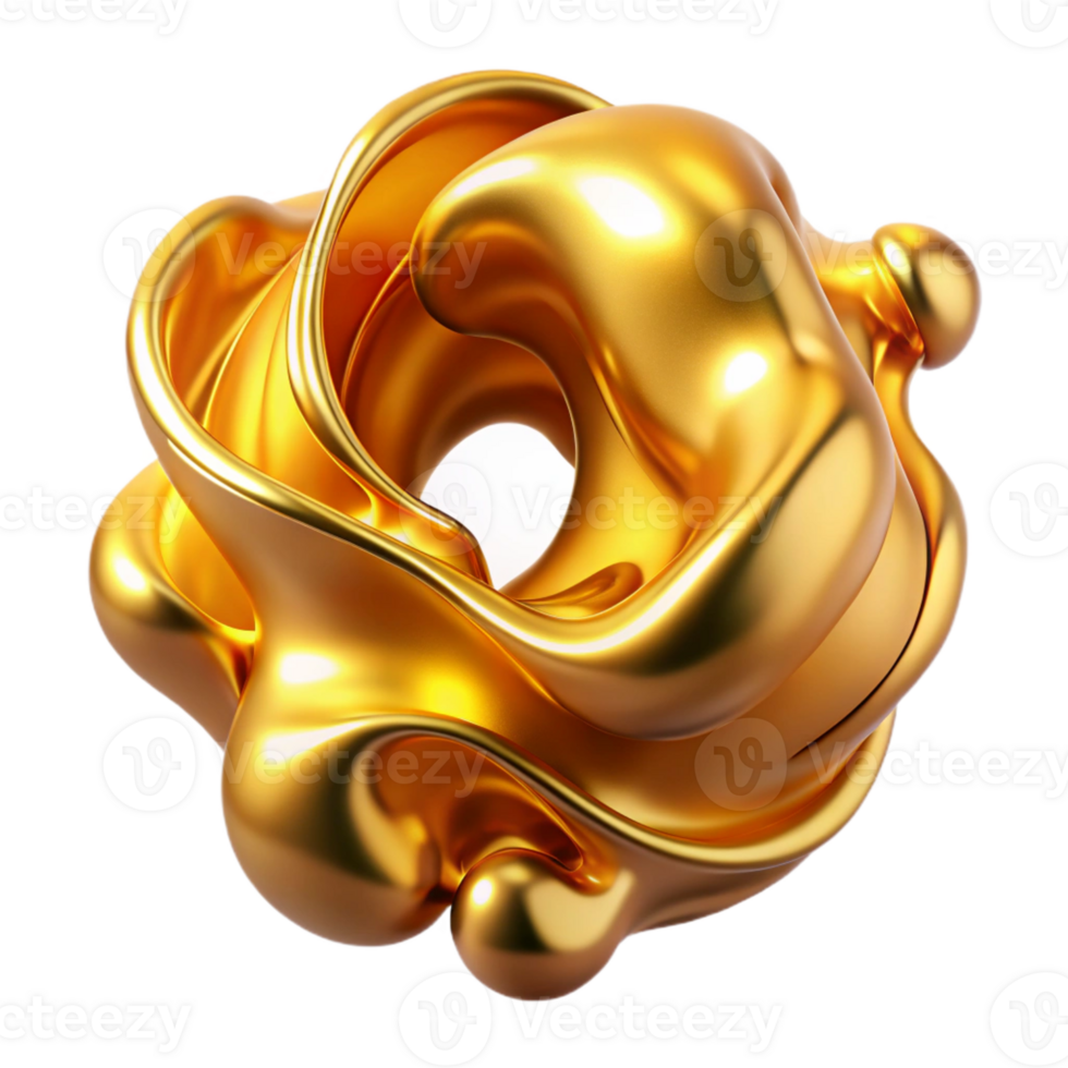 elegant creative A dynamic flow of liquid gold, forming intricate patterns, illuminated by a warm, golden light high resolution png