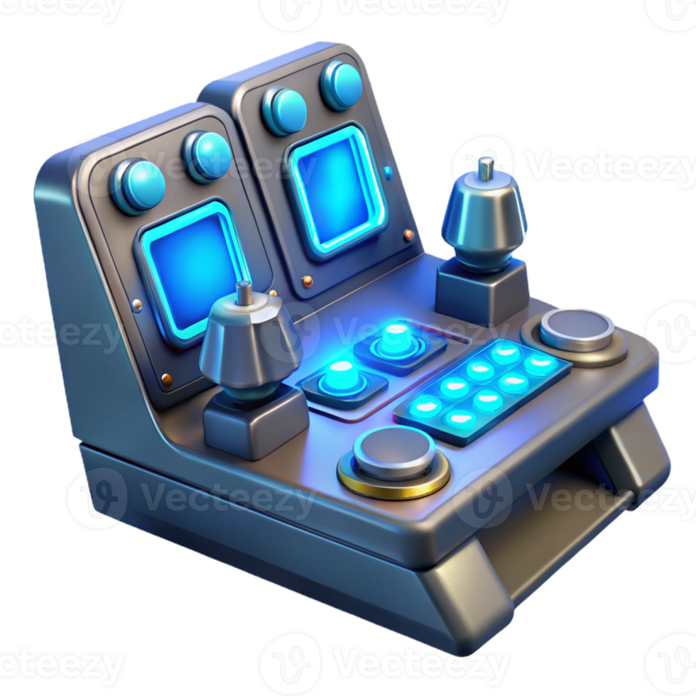 beautiful rustic A futuristic control panel with glowing buttons and displays, complex and intricate design, lit by a soft, blue light high resolution png