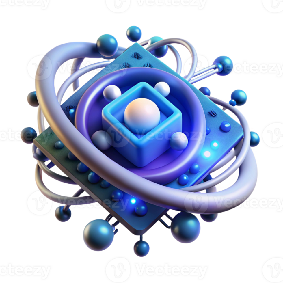 magnificent classic A quantum computer processing information, represented by swirling particles and energy fields, lit by an otherworldly glow premium png