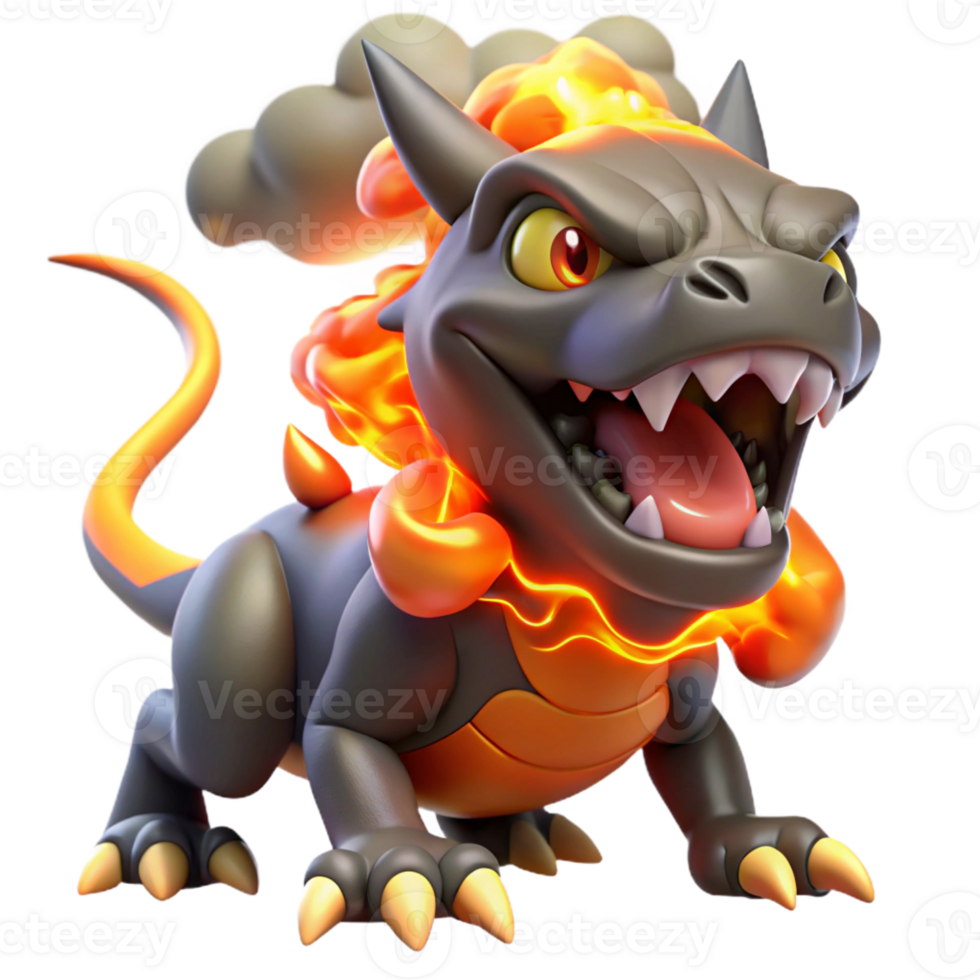 magnificent classic A chimera, a fire-breathing hybrid creature, against a stormy sky, vibrant and dynamic, comic book style authentic png
