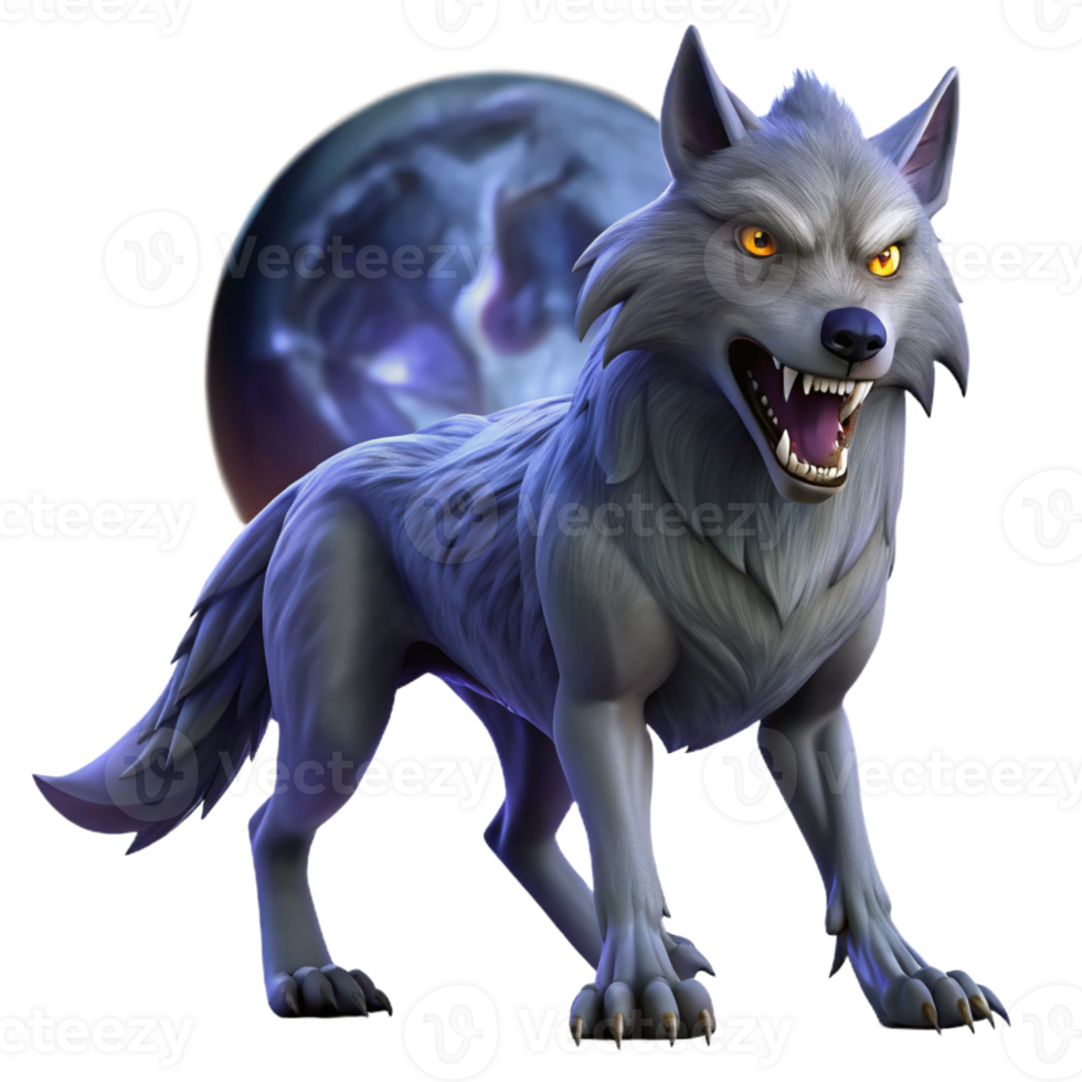 impressive artistic A cunning shapeshifter transforming into a wolf, moonlight, dark fantasy style authentic png