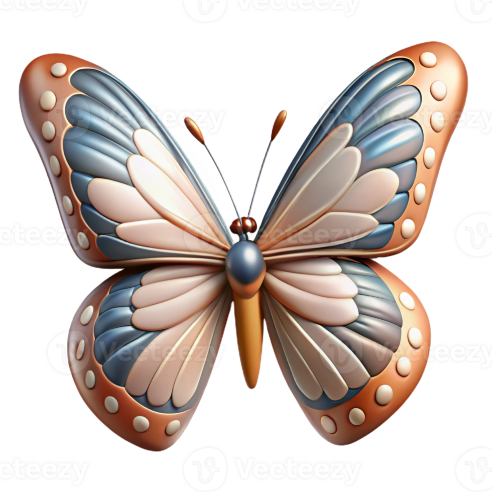 vibrant minimalist Portrait of a delicate butterfly with intricate wing patterns, soft natural lighting, realistic style professional png