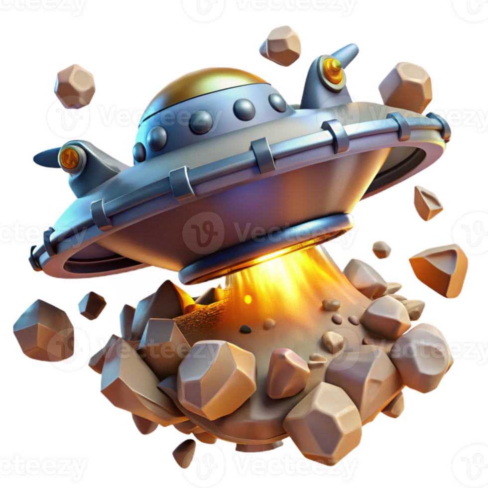 impressive traditional A spaceship flying through a field of debris, chaotic, explosive lighting, action movie style high resolution png