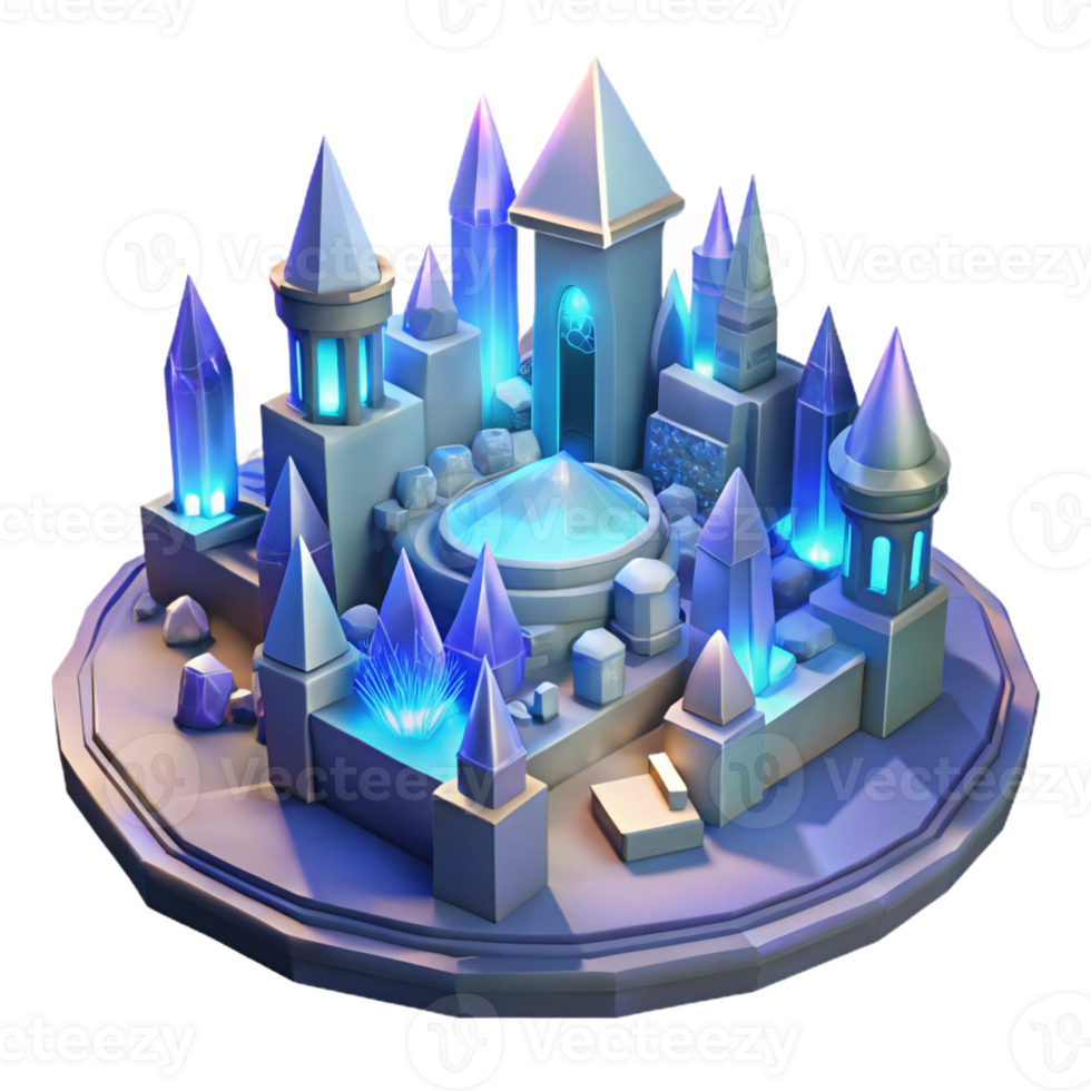 stunning vintage A subterranean city lit by glowing crystals, fantasy setting, intricate architecture, digital art, authentic png