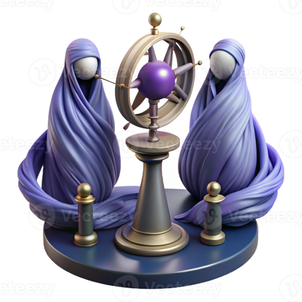 impressive abstract The Fates spinning the thread of life, dimly lit, mystical and ethereal style high quality png