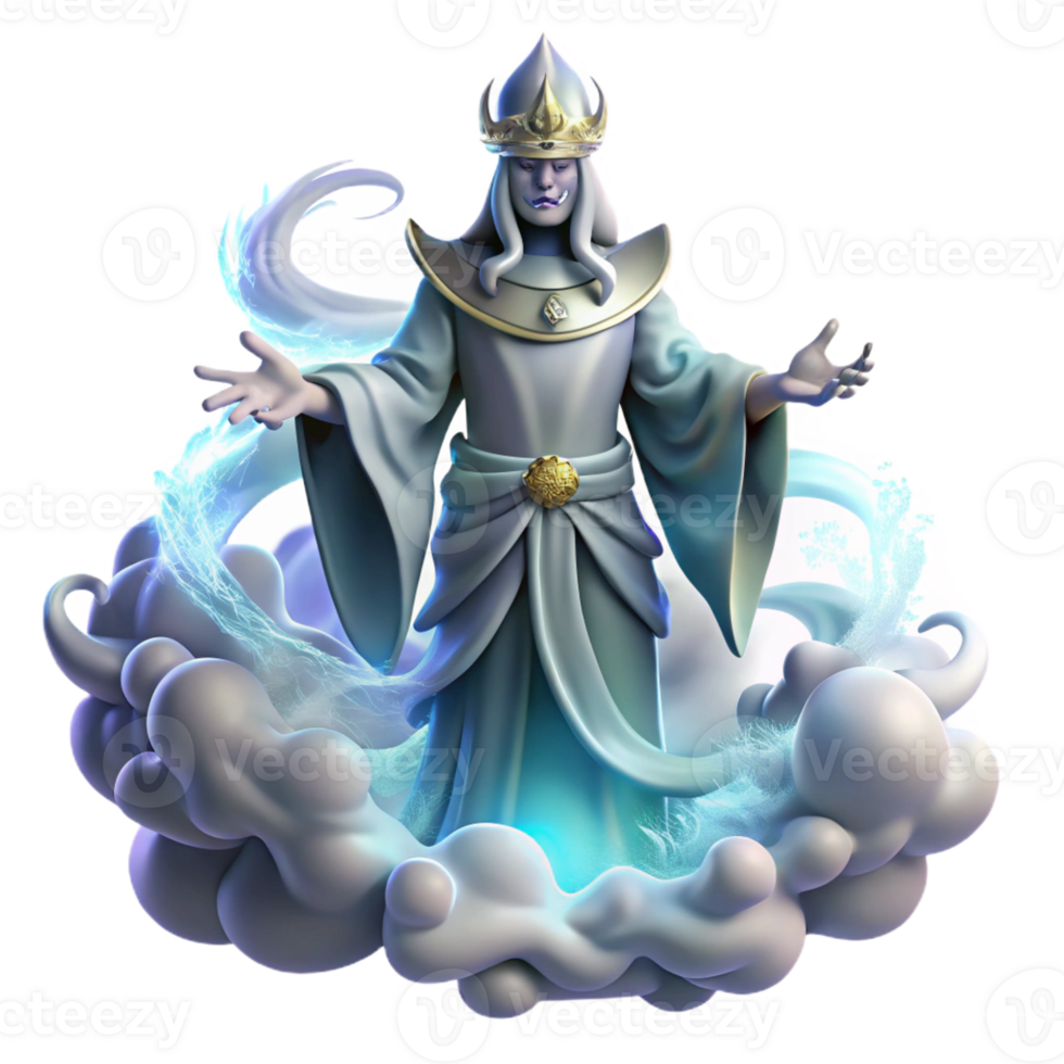 beautiful abstract A wise oracle surrounded by swirling mists, illuminated by an ethereal light, fantasy art style high resolution png