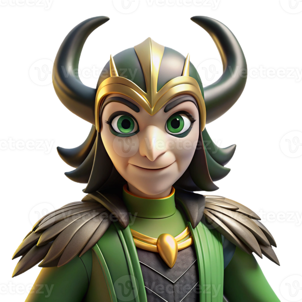 elegant artistic A mischievous Loki transforming into a raven, dark and mysterious, Norse mythology style detailed png