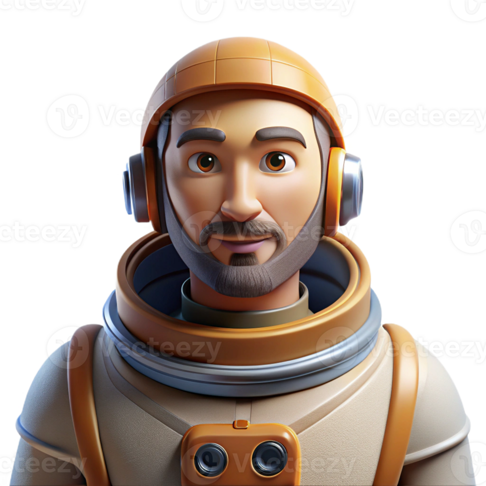 magnificent rustic Portrait of a determined astronaut in a spacesuit, stark space lighting, realistic style high quality png
