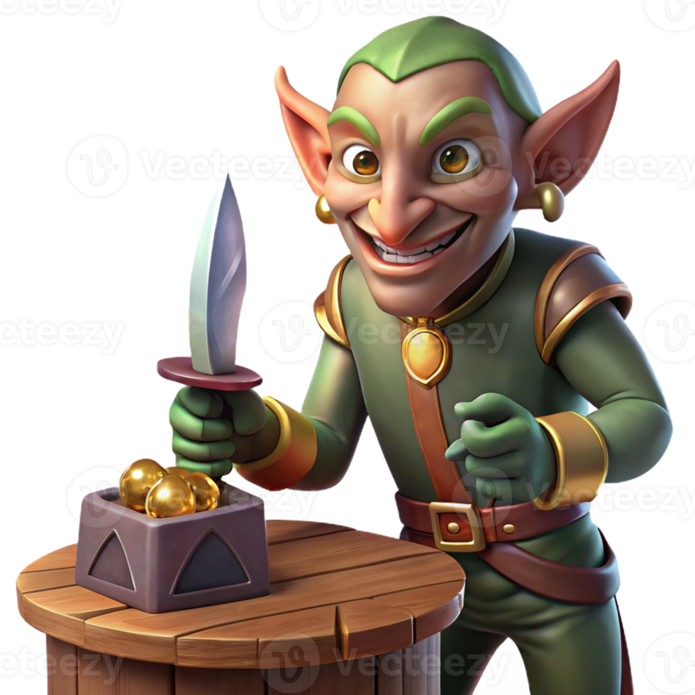 vibrant artistic A mischievous imp stealing a jeweled dagger, dimly lit tavern setting, Caravaggio style authentic png