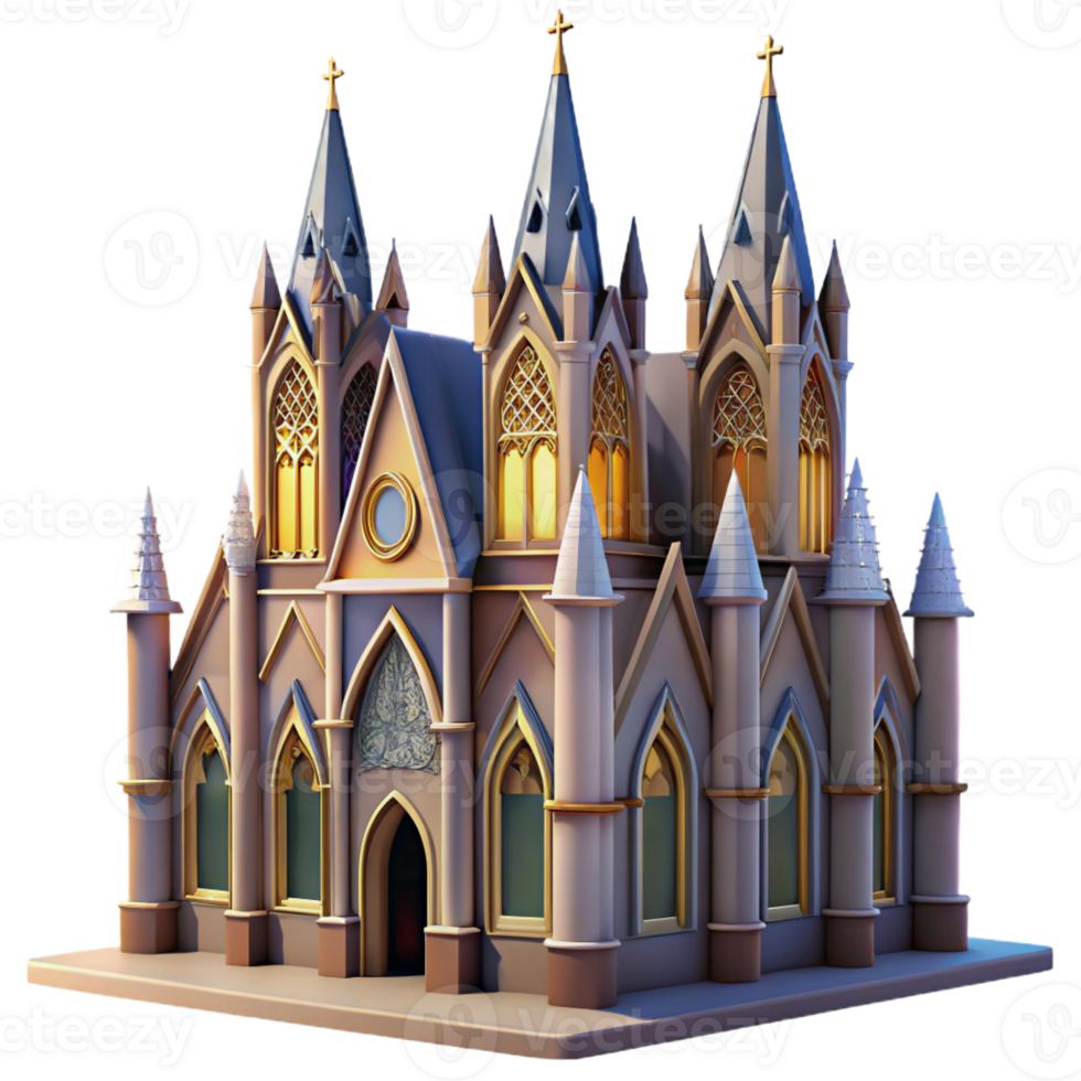 serene contemporary A medieval cathedral with soaring stained-glass windows, intricate carvings, soft sunlight, solemn and majestic original png