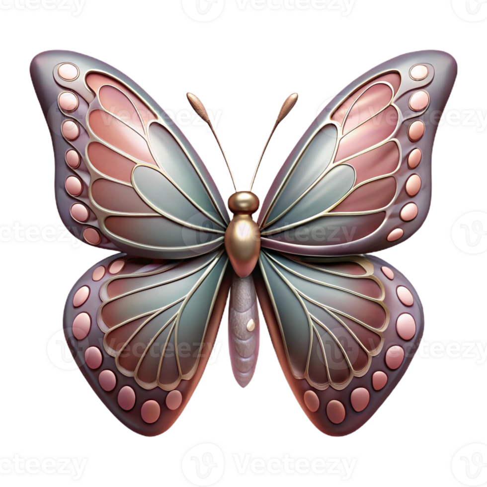vibrant rustic Portrait of a delicate butterfly with intricate wing patterns, soft natural lighting, realistic style premium png