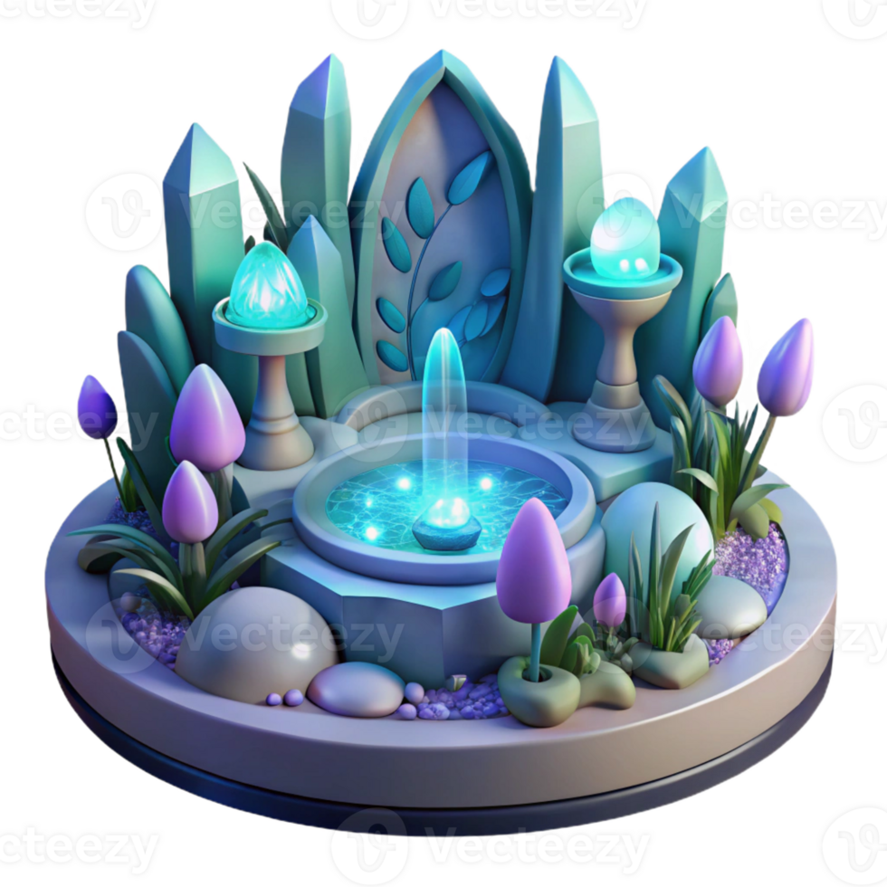 dramatic rustic A futuristic garden with bioluminescent plants, magical and enchanting, soft lighting original png