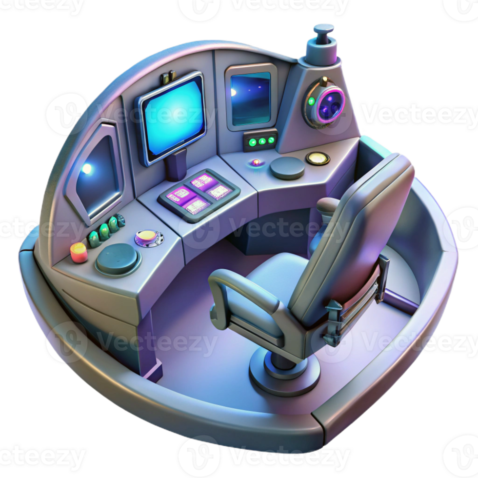 beautiful abstract A spaceship cockpit with holographic controls, futuristic and complex, dim lighting exclusive png