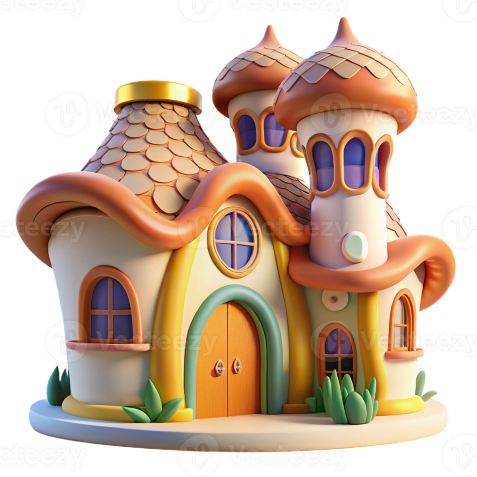 vibrant artistic A Gaudi-inspired house, organic shapes, vibrant mosaic tiles, sunny midday lighting, whimsical and dreamlike style high quality png