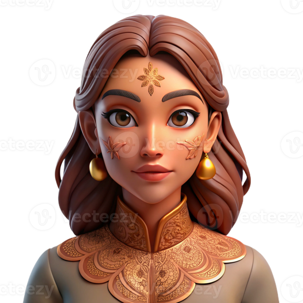 impressive minimalist A portrait of a woman with intricate henna tattoos on her hands and face, warm lighting, Middle Eastern art style genuine png