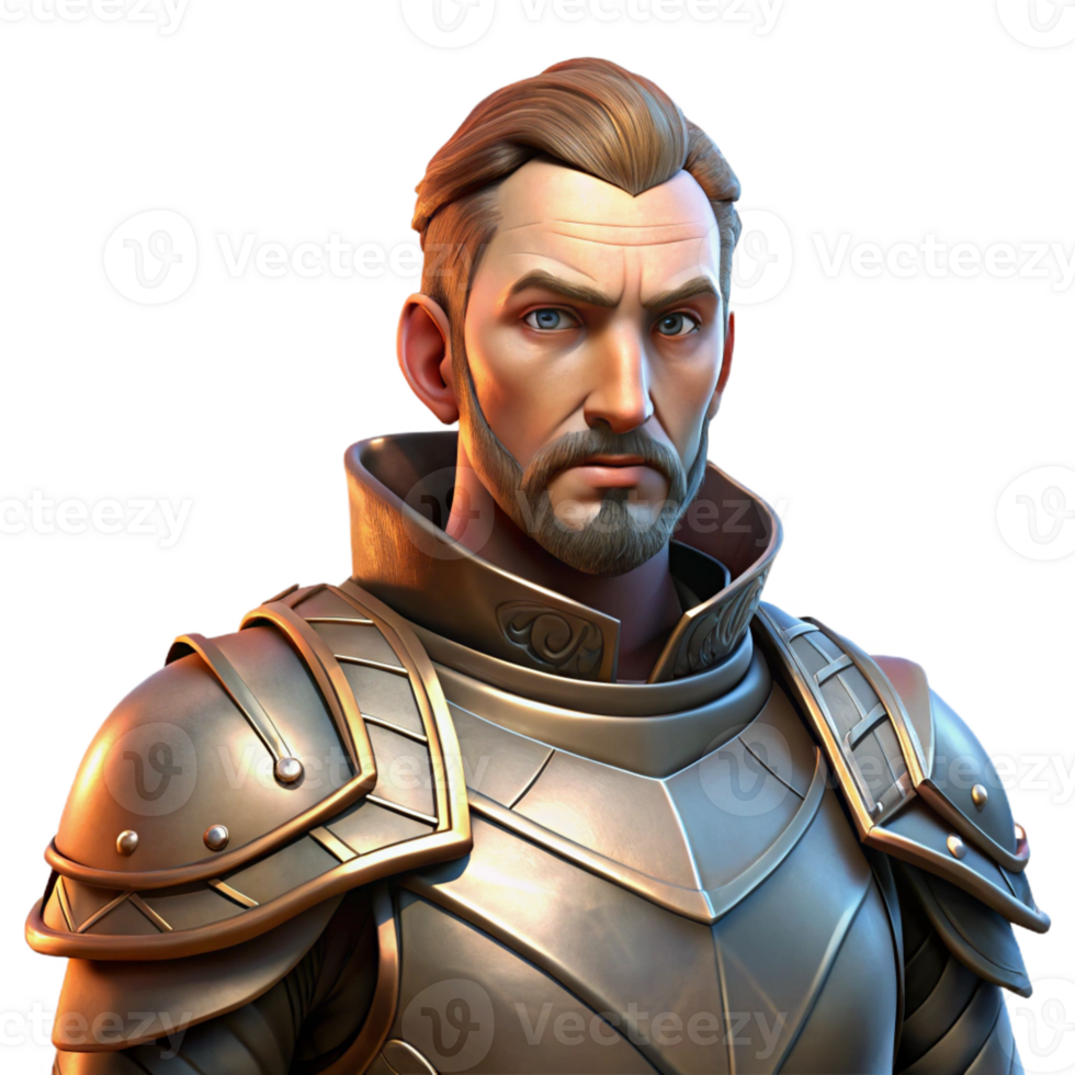 wonderful abstract Portrait of a noble knight in tarnished armor, dramatic backlighting, dark fantasy style authentic png